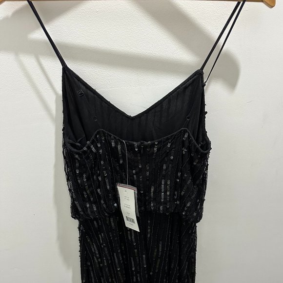 French Connection Sequin Black Cocktail Dress Size 4 - Picture 5 of 5